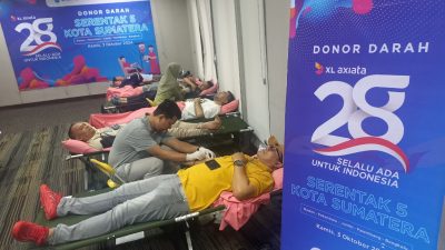 HUT ke 28 Tahun, XL Axiata Gelar Donor Darah di 5 Kota di Sumatera