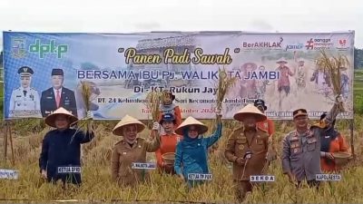 Panen Raya Padi, Pj Walikota dan Ketua DPRD Apresiasi Kelompok Tani