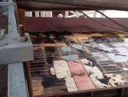 Tiang Penyangga Sambungan Jembatan Aurduri 1 Kembali Retak Akibat Ditabrak Tongkang Batubara