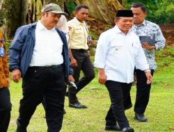 Gubernur Al Haris Dampingi Menteri Bappenas Tinjau Pembangunan Proyek Museum KBCN di Candi Muaro Jambi