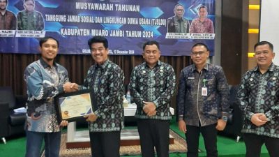 PT Bahari Gembira Ria Raih Penghargaan Predikat Gold dari Pemkab Muaro Jambi atas Komitmen Tanggung Jawab Sosial