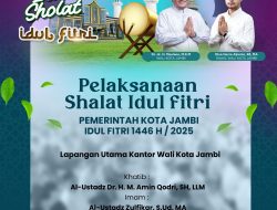 Besok Pemkot Jambi Gelar Shalat Idul Fitri di Balaikota, Wali Kota dan Wakil Wali Kota Hadir Bersama Keluarga