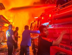 Kebakaran Hebat Jelang Idul Fitri 2026, 15 Bangunan di Pasar Blok D Geragai Tanjab Timur Hangus Terbakar