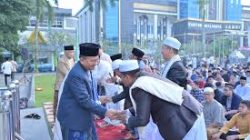 Salat Iduladha di Kantor Wali Kota Jambi Dipadati Jamaah, 187 Hewan Kurban Disalurkan