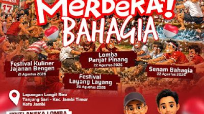 HUT RI ke-81 di Kota Jambi, Festival Jajanan Bengen hingga Lomba Layang-layang Siap Digelar